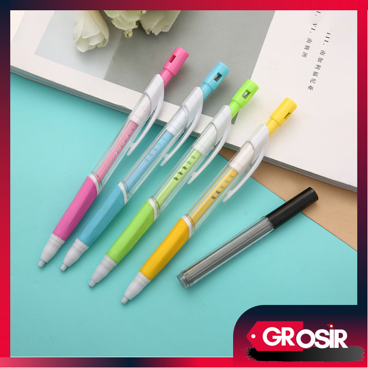 

Grosir - S6269 Pensil Mekanik Warna Pastel / Mechanical Pencil Graphite Lead Automatic / Alat Tulis Sekolah Pensil Mekanik Lucu