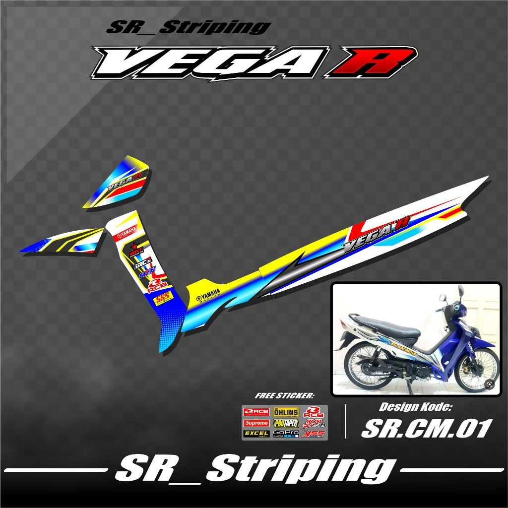 Striping Vega R Lama / Stiker Vega R / Variasi Vega R Lama / Anti Luntur