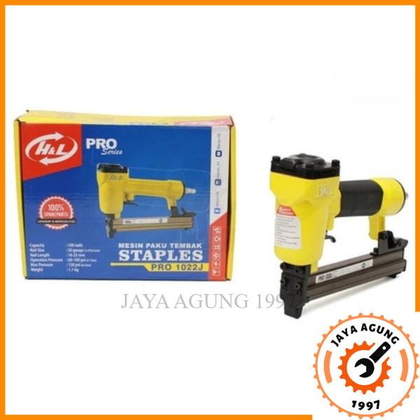 

Air Staples Pro 1022J H&L / Mesin Paku Tembak Staples Angin 1022J