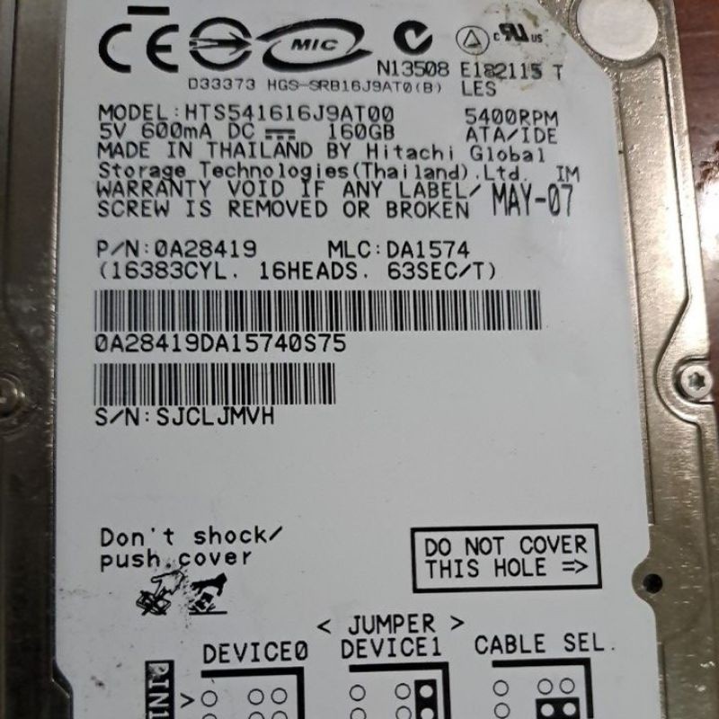 Hardisk HDD laptop IDE 2.5 Inch 120GB