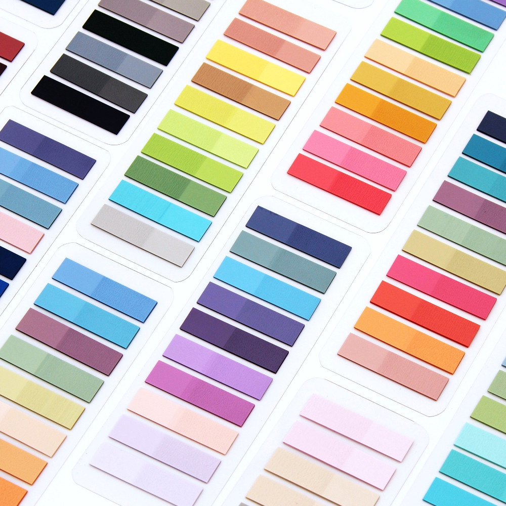 

2400S Transparent Colorful Index Creative Memo Pads Office School Stationery Self-Adhesive Stickers Sticky Note Pads