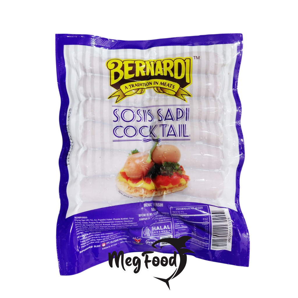 

Megfood - Bernardi Sosis Sapi Cocktail / Bernardi Beef Cocktail Sausage - 500 Gr