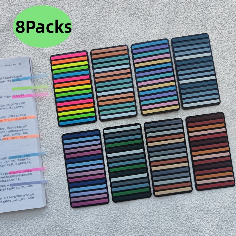 

KindFuny 2400 Sheets Stickers Transparent Sticky Notebook Pads Notepads Clear Bookmark Read Book Stationery School Supplie