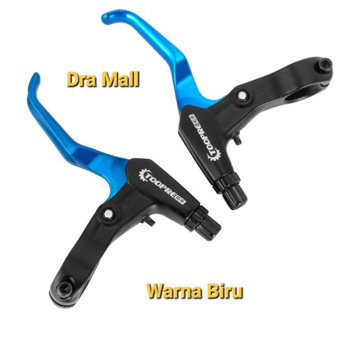 NEW Hendle Rem sepeda Bahan Alloi MTB lipat & BMX 1 set L&R Topree - Biru