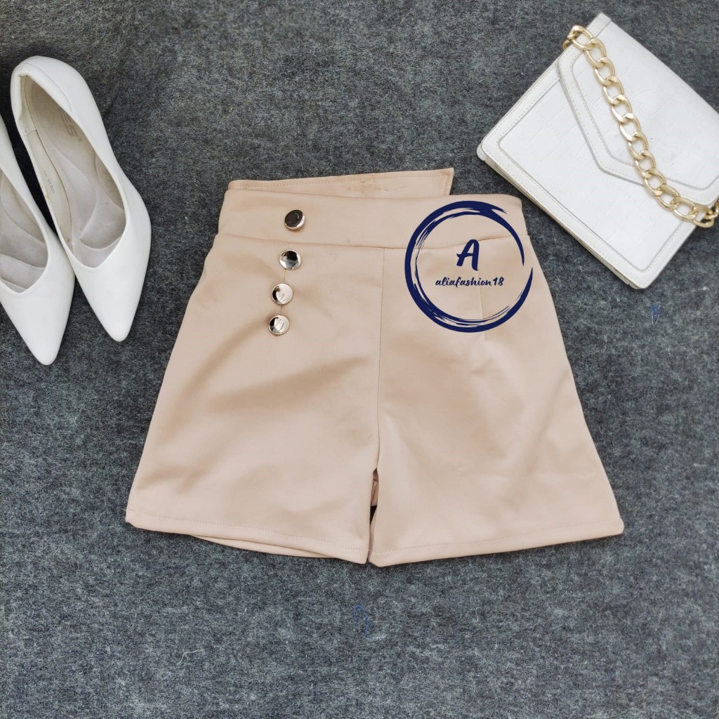 NANTARSHOP SHORT PANTS WANITA / SHORT PANTS BUTTON