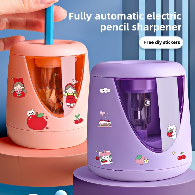

DIY electric pencil sharpener, electric pencil sharpener for students, automatic lead feeding and automatic pencil sharpening