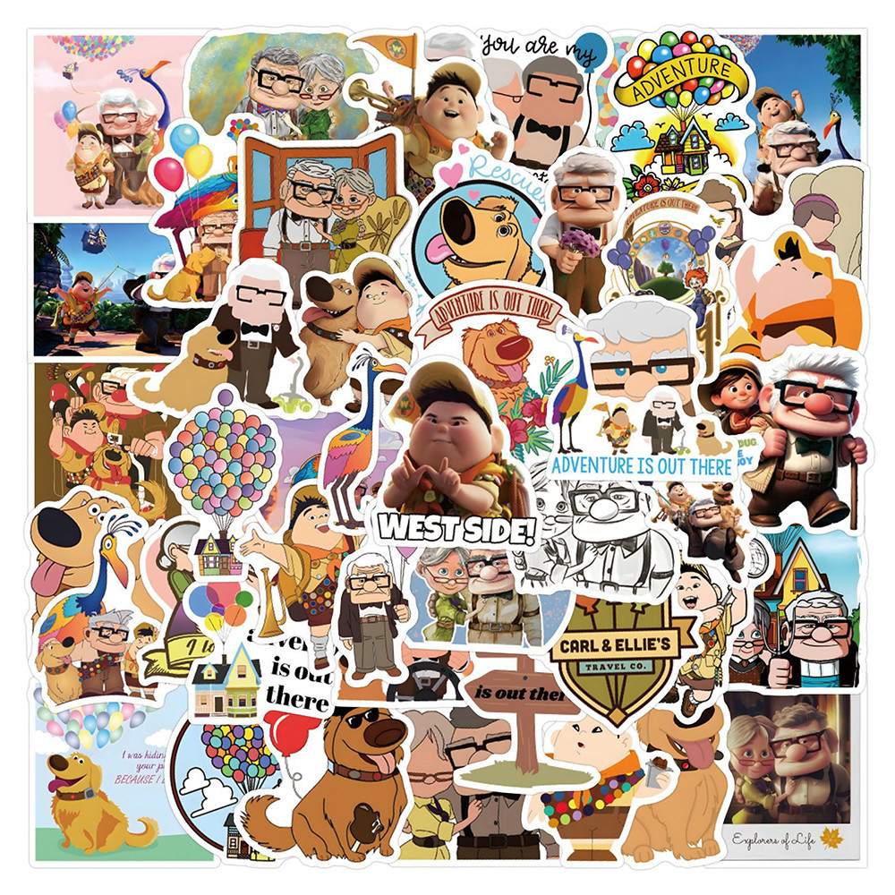 

10/30/50pcs Kawaii Cartoon sney Pixar Up Stickers Decal Laptop Fridge Phone Travel Luggage Car Bike Scrapbooking Anime Sticker