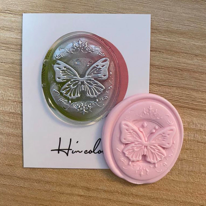 

New Retro Butterfly Wax Seal Stamp Vintage Embossed Sealing Stamp Head For Scrapbook Envelopes Invitations Gift Card Packaging