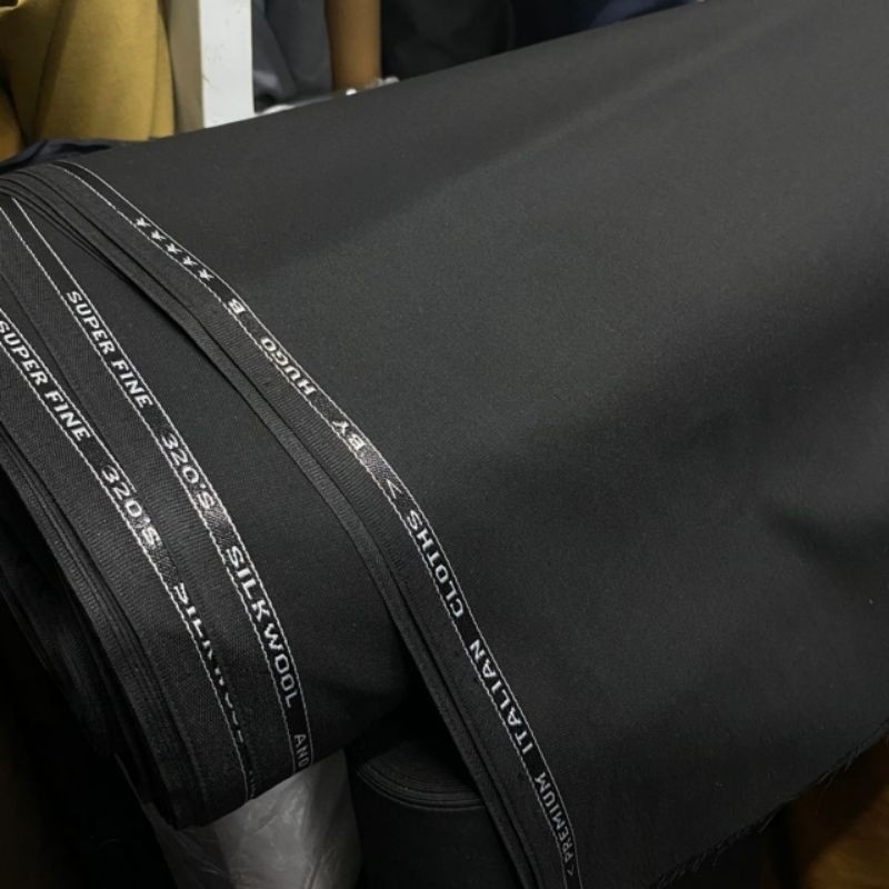 Kain wol stretch setelan jas blazer celana formal safari pria wanita