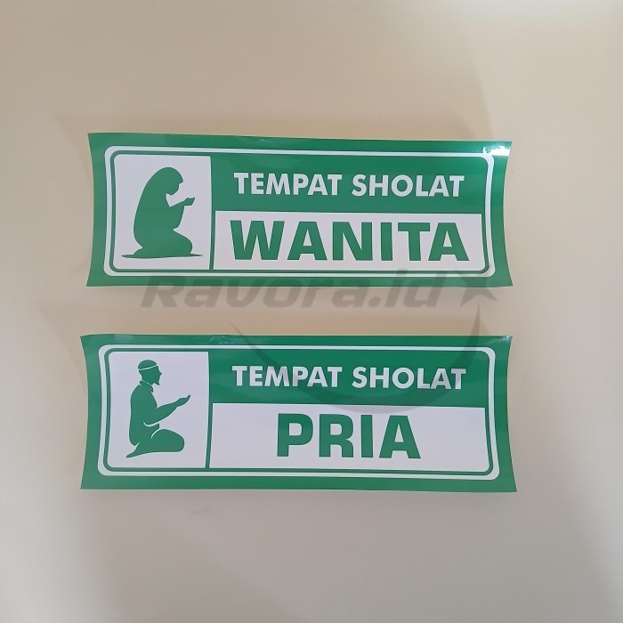 

Stiker Ruang Sholat Pria Dan Wanita - Stiker Tempat Sholat Pria Dan Wanita - Stiker Nama Ruang - Tmpt Shlat Pria