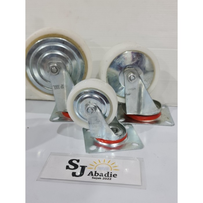 (4 PCS) Roda Hidup Gerobak Troli Nylon Putih XPTOOL 5 6 Inch | SJ