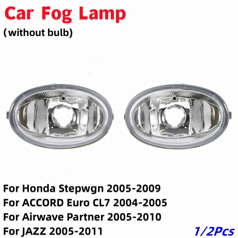 【Barang spot】1/2pcs Lampu Kabut Bumper Depan Mobil Untuk Honda Stepwgn 05-09/ACCORD Euro CL7 04-05/A