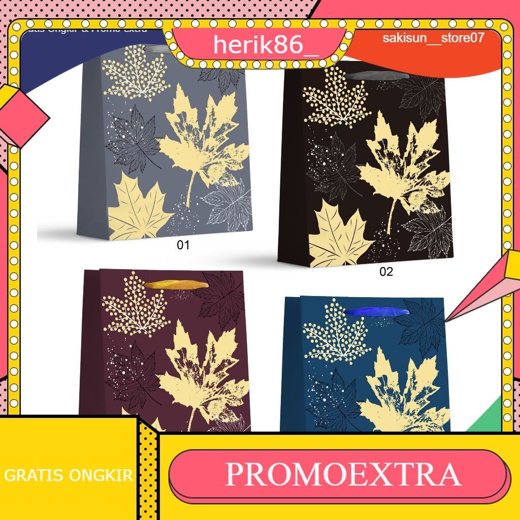

Paper Bag Mewah Premium / Paperbag Birthday / Paper Bag Graduation / Paper Bag Newborn / Kado Kertas Kantong / Paper Bag Kertas Karton Dengan Pita Aneka Motif / Tas Kado / Tas Hampers Tali / Paper Bag Aesthetic