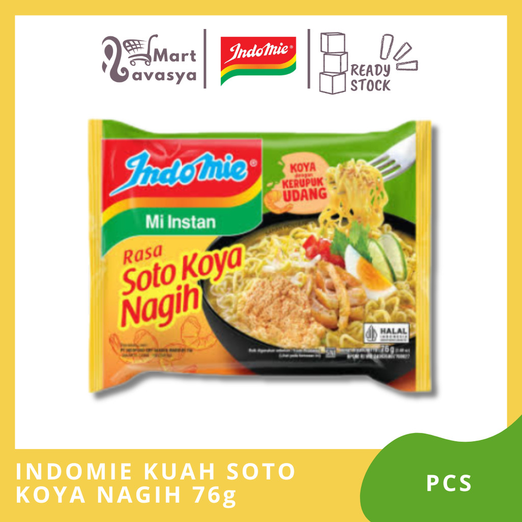 

INDOMIE MIE INSTANT SOTO KOYA NAGIH PCK 76g - 1 PCS - KOTA BANDUNG - LAVASYAMART