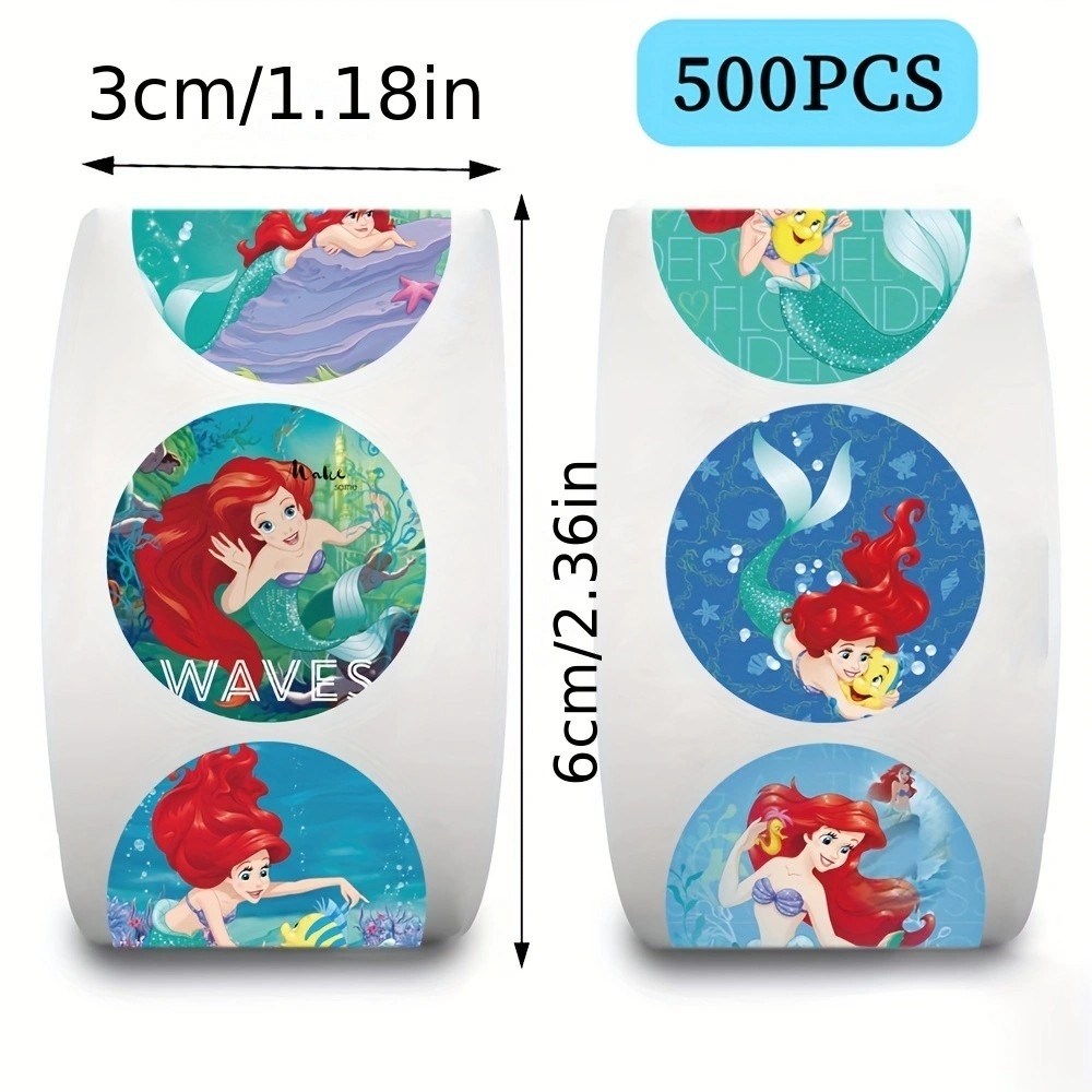 

500Pcs/Roll Cute Mermaid Graffiti Stickers Aesthetic Bicycle Helmet Scrapbooking Laptop Phone Sticker Toys Party Decoration