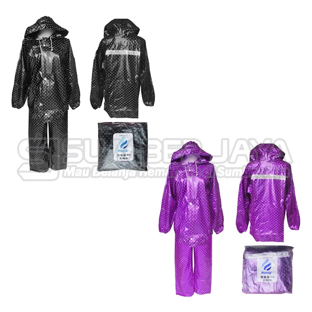 PLEVIA - Jas Hujan Dewasa Pop 810 / Rain Coat Set Jaket + Celana Tebal Pria Wanita