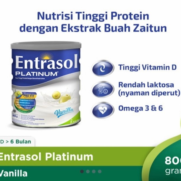 

[[Promo]]BEST SELLER entrasol platinum 800 gram vanilla - Vanila