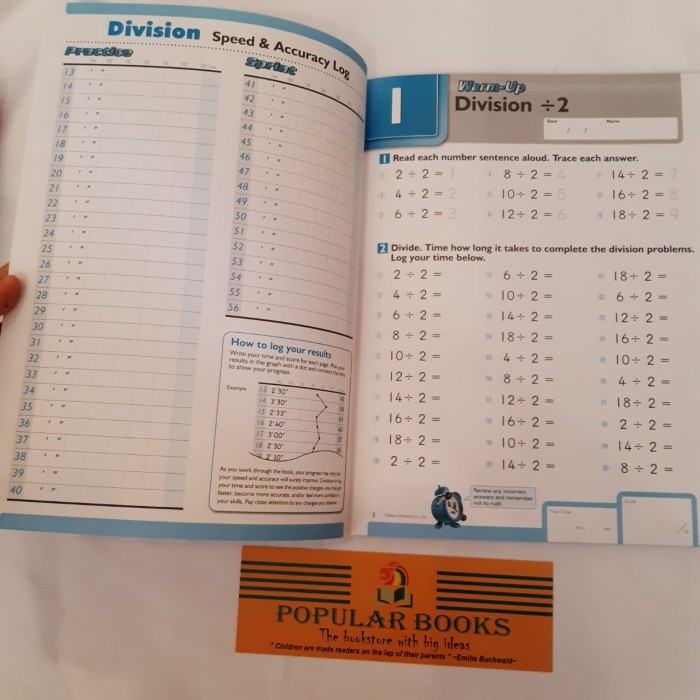 

Kumon Speed & Accuracy Maths Workbook Division Ages 8+