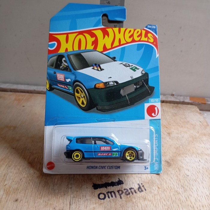 MAINAN hot wheels honda civic custom biru