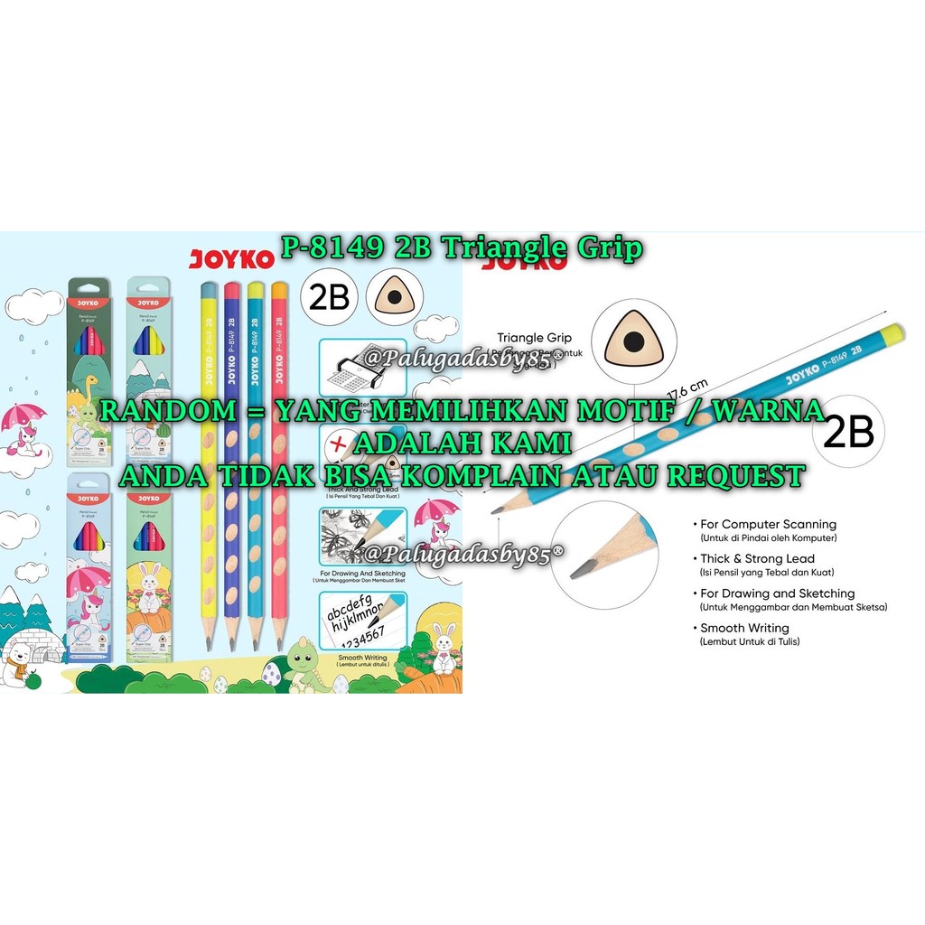 

(1 Pak Isi 12 Pcs) GROSIR Pensil JOYKO P-8149 2B / Pencil Pensil Joyko P-8149 2B (1 Pak Isi 12 Pcs)