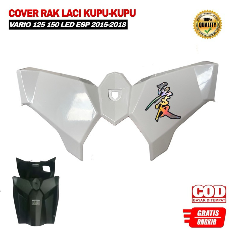 Tutup Cover Rak Laci Kupu Kupu Vario 125 150 Led Old 2015 Warna Putih Glossy Gratis Stiker Harga ter