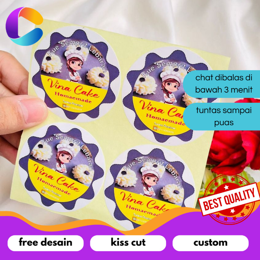 

Cetak INC 5-8 Sticker Label Toples Kue Edisi Cookies Lebaran Stiker Free Desain Custom Nama Sedang