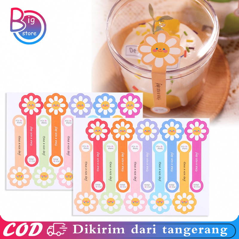 

Isi 200 Stiker Terima Kasih Bubuk Thank You Sticker Panjang Segel Makanan Seal Label Sticker Campur Warna