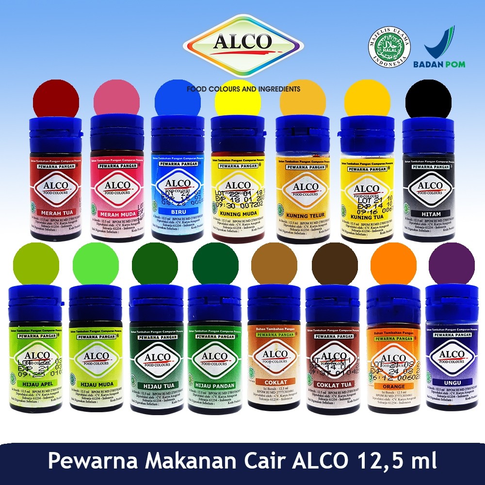 

Terlaris termurah Pewarna Makanan Kue ALCO 12,5 ml