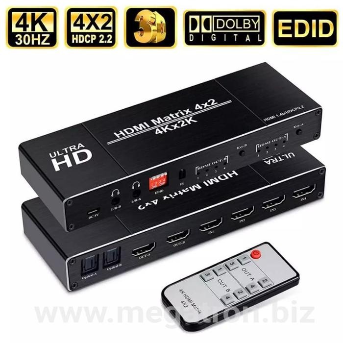 HDMI Matrix 4x2 (4-input & 2-output)