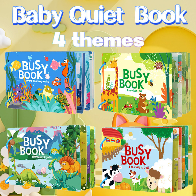 Geetoy Tema Buku Sibuk Buku Tenang Buku Pencerahan Pertama Bayi Mainan Pembelajaran Dini Untuk Anak-