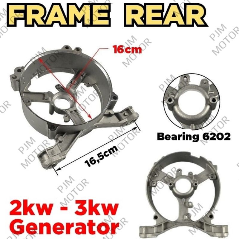 

Frame Rear Tempat Dudukan Dinamo Genset 4Tak 2kw 3kw 4kw Ec2500 3000watt 4000watt 2500watt 3500watt amplas