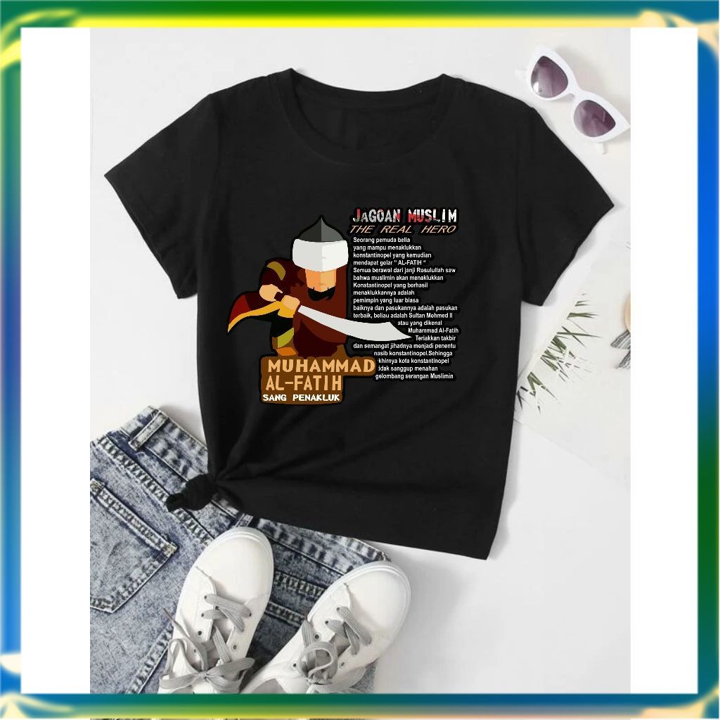 SM Kaos Tshirt Anak Muhammad AL Fatih Motif Muslim Islami Keren Unisex Usia 1-10 Thn Fashion Kids 28