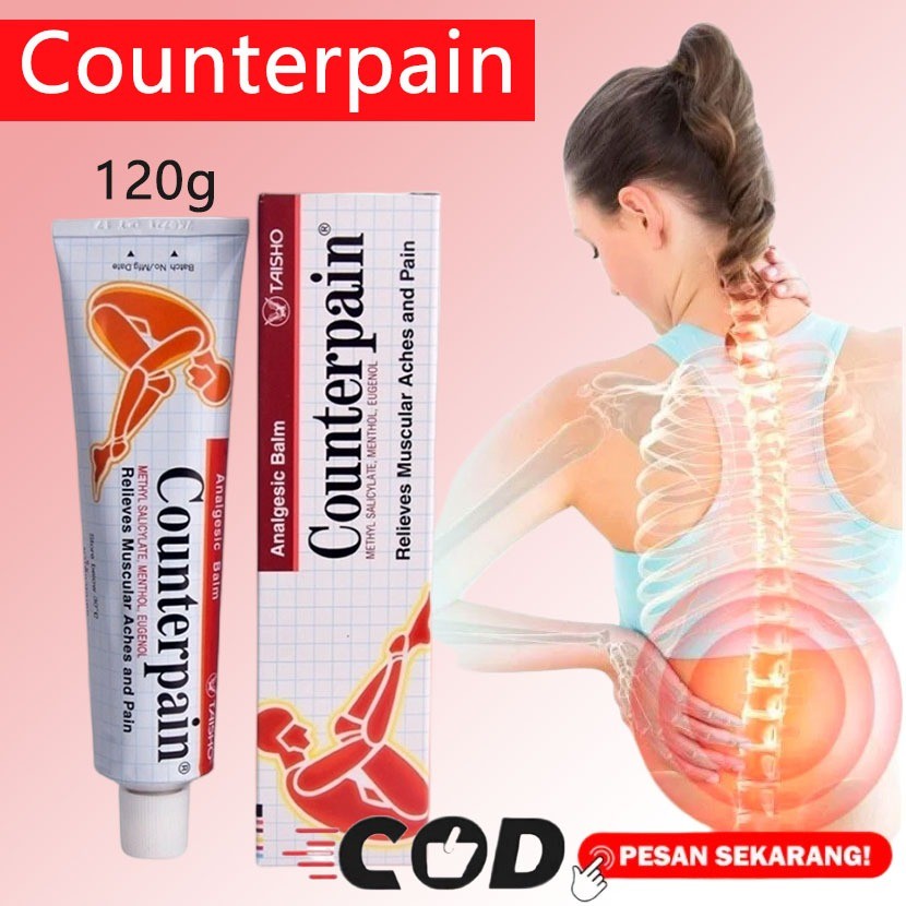 【100% ORI】Counterpain Cream 120gr - Krim Panas Thailand Original | Obat Nyeri Otot, Encok & Keseleo 