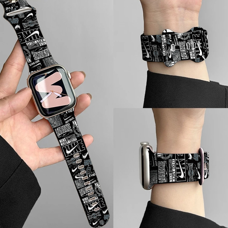 Tali Strap Gelang Soft Silikon Mode Nike Untuk iWatch Apple Watch 1 Watch Series 1 Watch Sories 2 Wa