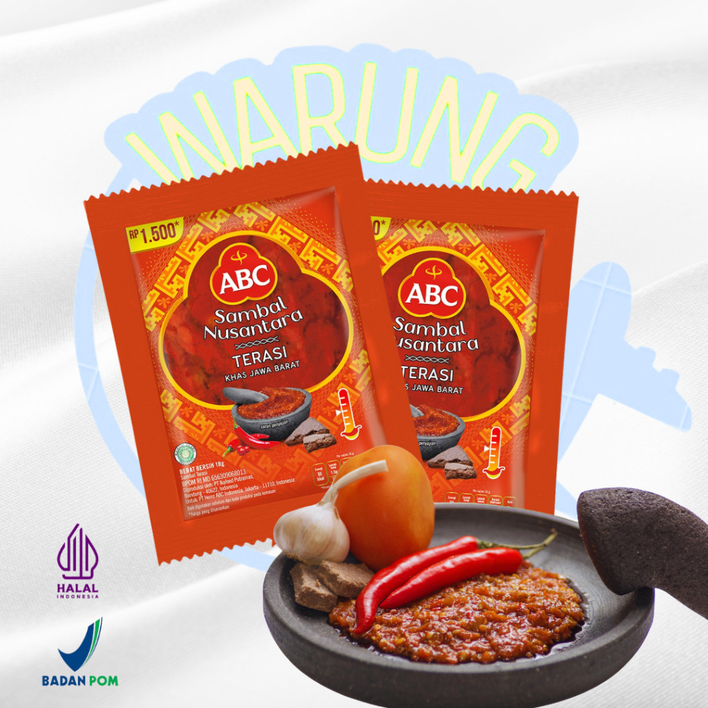 

ABC Sambal Terasi Nusantara 10pcs X 18g Authentic Indonesia Condiment Hot Spicy Chili