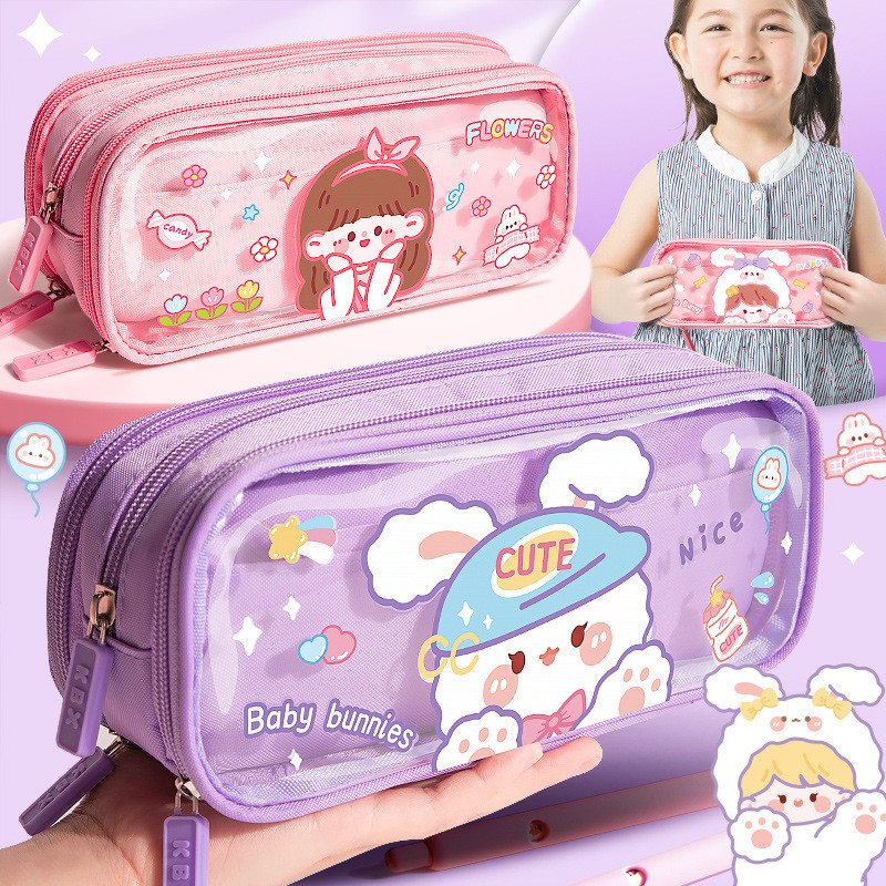 

HenJO TEMPAT PENSIL LUCU KOREA KARTUN LUCU 3 ZIPPER KAPASITAS BESAR MULTIFUNGSI CASE