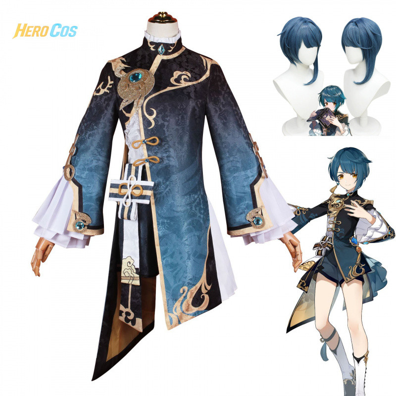 Game Genshin Impact Xingqiu Cosplay Costume  Anime Party Uniform Hallowen Play Role Clothes Hero Cos