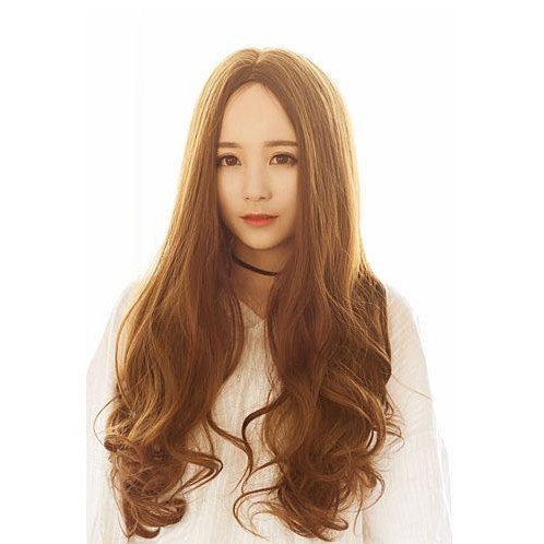 HO25233/ Wig Rambut Wanita Palsu Panjang Light Coklat Murah