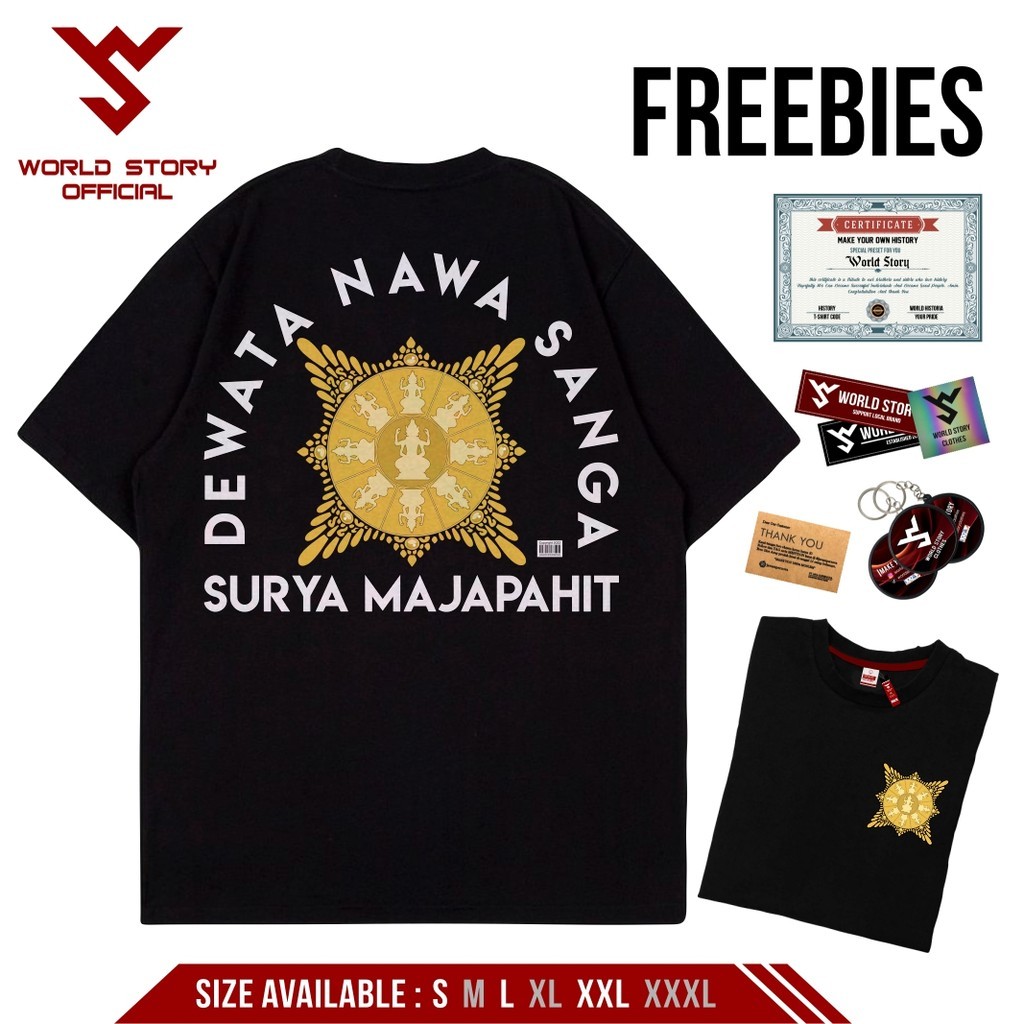 World Story | Kaos Jawa Javanese Surya Majapahit Kaos Budaya Indonesia