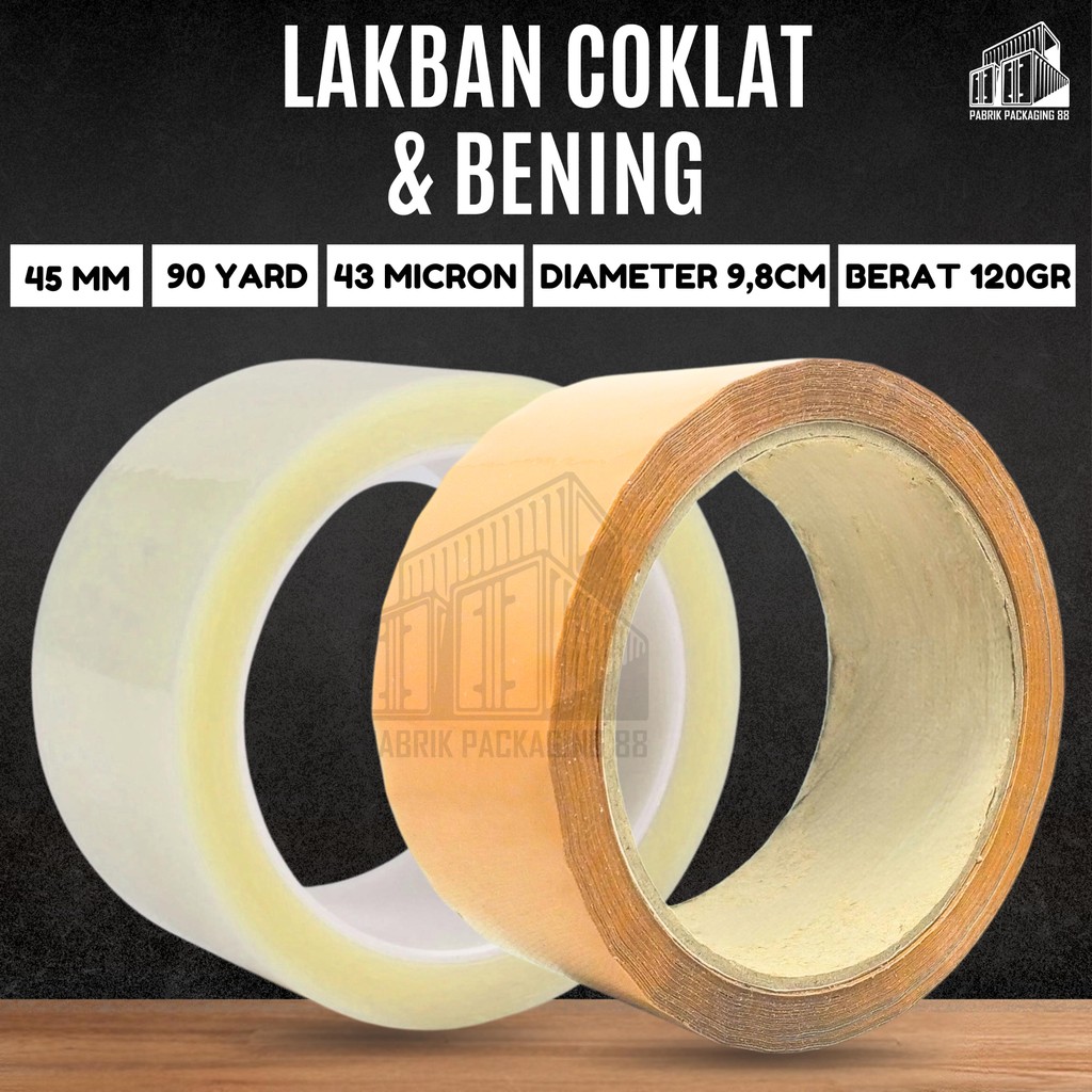 

Lakban Solatip Isolasi OPP Bening 2 Inch 45mm x 90 Yard Coklat MURAH - 90yard LAKBAN SOLATIP ISOLASI OPP 2INCI 90Y 2INCH 90YARD 2 INCI INCH 90 Y YARD TAPE BENING COKLAT MURAH