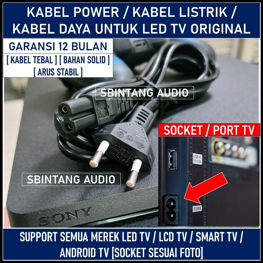Kabel power led tv samsung smart tv samsung baru