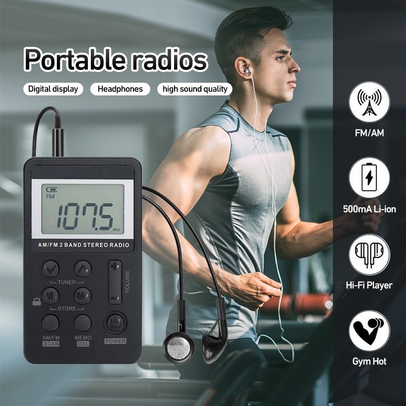 RADIO MINI PORTABLE INTERNATIONAL 2 BAND FM - AM SPEAKER RADIO STEREO BATERAI ATAU LISTRIK
