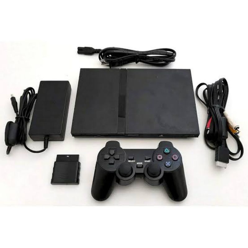 PS 2 Slim Kaset Second Komplit Dengan Memorycard