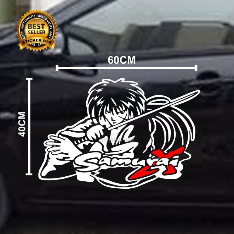 stiker cutting~ stiker mobil model samurai x stiker samurai X stiker body mobil stiker kaca belakang