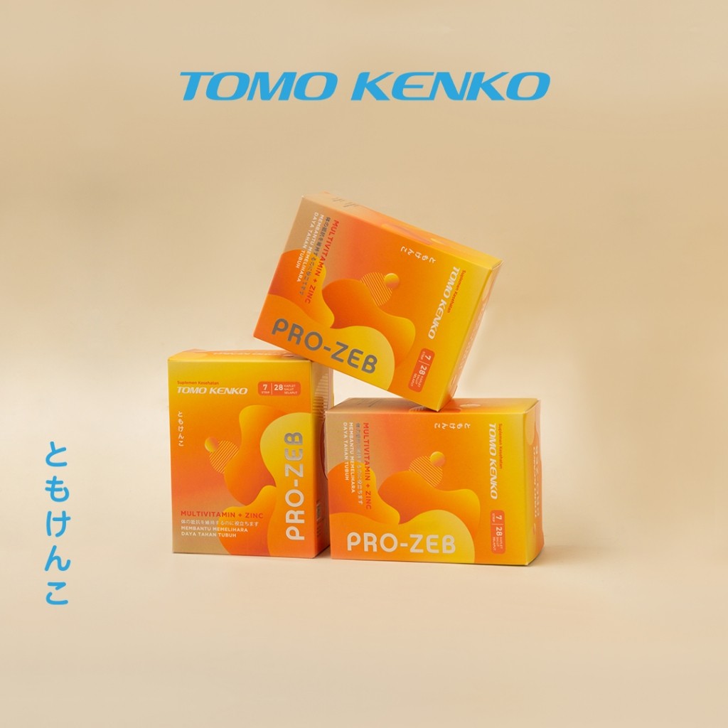 Tomo Kenko Multivitamin Pro-ZEB Tomo Kenko | Vitamin B Kompleks | Vitamin Otak | Vitamin Sendi | Kes