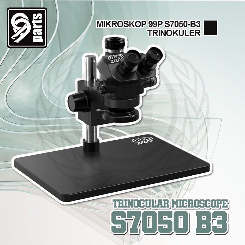 Mikroskop Trinokuler 99P S7050 B3 + Lensa CTV Original Plus Lampu High Quality