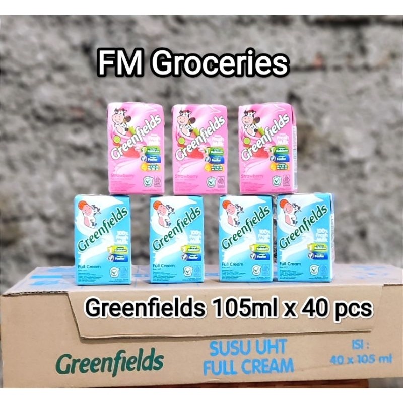 

Susu Greenfields 105 ml Karton Isi 40 | Susu UHT Greenfields 105ml Dus Isi 40