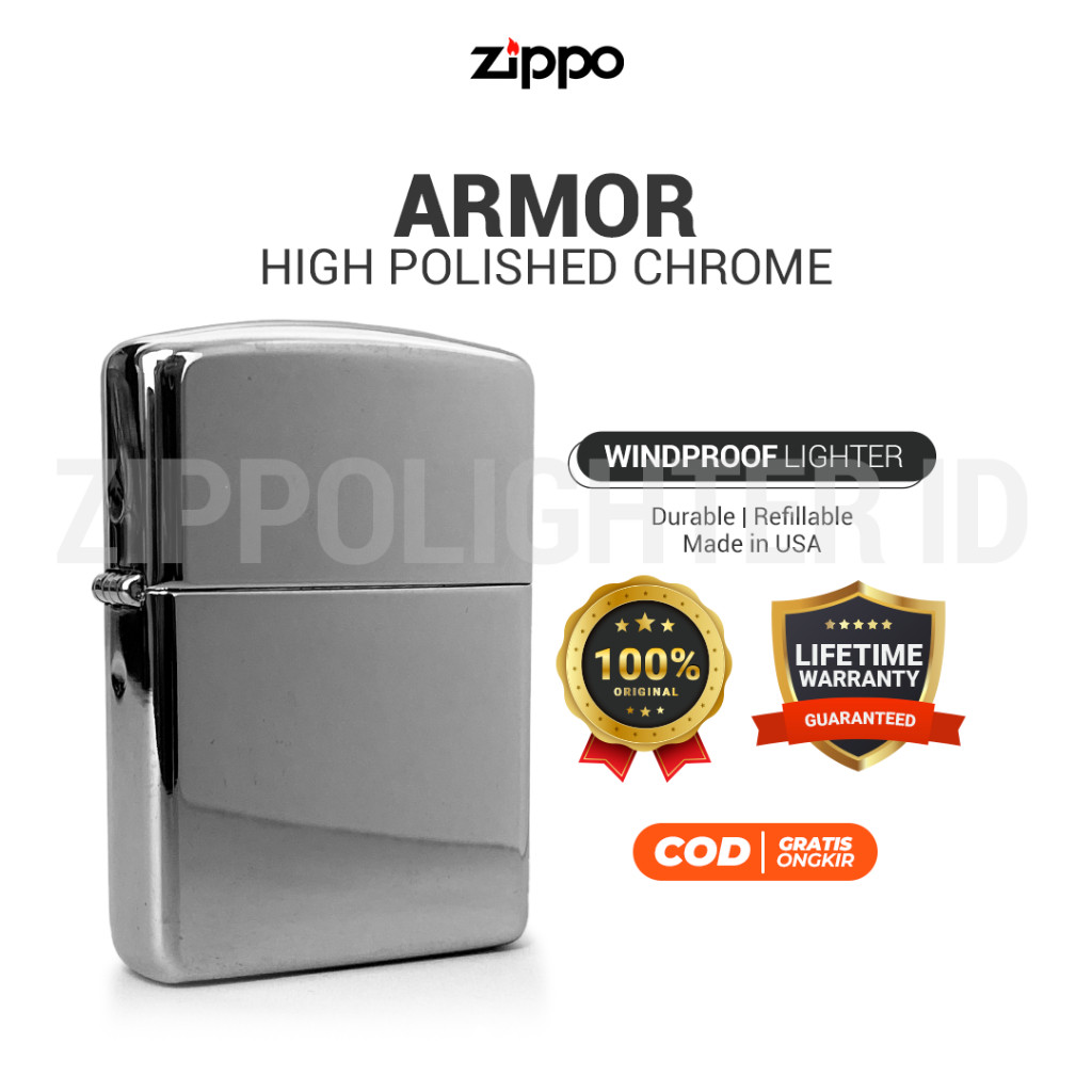 Korek Api Zippo Armor High Polish Chrome -167 TERLARIS TERLARIS