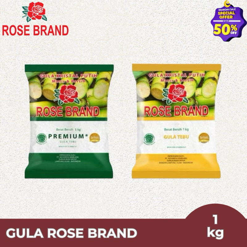 

Gula Pasir Rose Brand Berat Bersih 1 kg Rosebrand