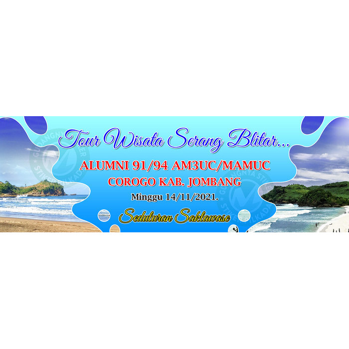 banner tour travel 3x1 meter